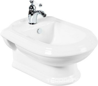 Биде подвесное 396х540мм, с 1 отв. д/смесителя,  ZZ Cezares King Palace CZR-618-TH