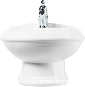 Биде подвесное 396х540мм, с 1 отв. д/смесителя,  ZZ Cezares King Palace CZR-618-TH