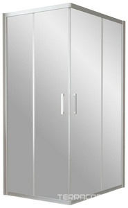 Душевое ограждение , 1200*1000*1900 мм, правая, профиль матовый хром, стекло шиншилла, БЕЗ поддона ZZ Vegas Glass ZA-F ZA-F 0120*100 07 02