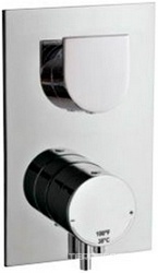 Смеситель-термостат для душа встраиваемый в стену, с переключателем, на 3 "Потребителя", (цв. хром), Ran ZZ