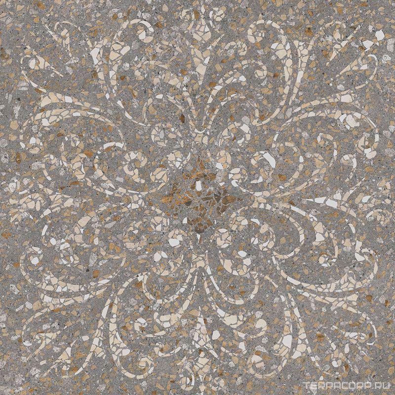 Керамогранит Kerama Marazzi Терраццо коричневый декорированный обр. XX60x60 Коричневый, фото 3