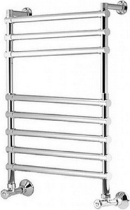 Полотенцесушитель 500(530)хh762х125мм, подвод воды int.470мм, (цв.бронза), краны, крепёж в компл., (ГВС, 6 bar) Margaroli 464 ZZ Margaroli Sole 464/8/500 O.BR