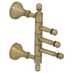 Крючок тройной поворотный, бронза ZZ