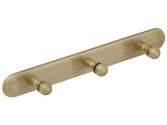 Планка с 3-мя крючками L23,5 см., бронза ZZ