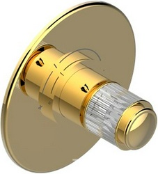 Смеситель-термостат для душа, встр. в стену, (круглая внешняя часть БЕЗ внутр. арт. 5200А), (цв. золото (Dore)) Jaipur Aragonite ZZ