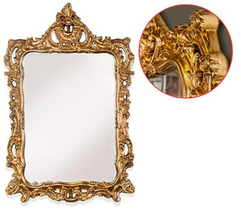 Зеркало прямоугольное в дерев. резной раме 71хh107см, (цв. oro), крепёж в компл., Tiffany ZZ Tiffany Универсал TW02002 oro