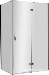 Душевой уголок1200х800х1950 мм, стекло-прозр, профиль-хром, Bergamo ZZ