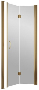 Дверь в нишу , 80x190 см, складная, духсекционная, правая, профиль бронза, стекло прозрачное ZZ Vegas Glass GPS GPS 0080 05 01 прав.