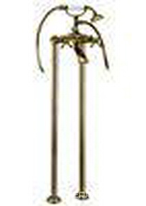 Смеситель для ванны, напольный, трубы 2шт., лейка, шланг, кронштейн в компл., (цв. бронза),  ZZ Gaia Chopin RN 600/C2 BR