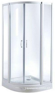 Cтекла для душ.уголка -80см (арт.W75E-225-080WF), профиль белый, мат. стекло  XX AMPM Sense W75G-225-080WF