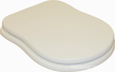 Сиденье для унитаза, с микролифтом, (цв.белый, петли цв.хром),  ZZ Cezares Laredo CZR-165M-S-Cr