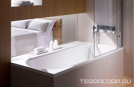 Ванна 170х80хh45см, перелив сзади, с шумоизоляц, (БЕЗ ножек арт.B23-1500 и удлинённого слива-перелива), (цв.белый с антислип, с Glaze Plus),  ZZ Bette Ocean 8765-000 PLUS, AR