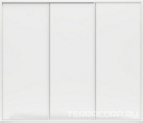 Шторка для ванны акрил.Лима (стекло) /3 створки 130 см, профиль белый XX