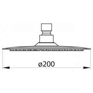 Душ верхний, стационарный, круг d254мм, G 1/2, (цв.сатин),  ZZ BelBagno Nova BB-SLDC2-IN