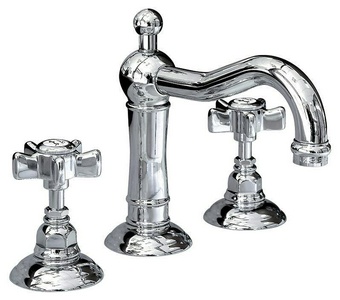 Смеситель для раковины на 3 отв., с д/к, (цв.хром, ручки ), Nicolazzi ZZ Nicolazzi Dames Anglaises 1409 CR 18