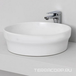 Раковина накладная на столешницу, круглая d420хh135мм, без отв.д/смест., без перелива, (цв. белый), Pop XXZZ