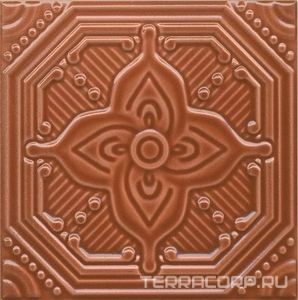 Керамическая плитка Kerama Marazzi Салинас Декор  оранжевый15x15 Оранжевый 