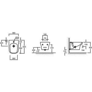 Биде подвесное , 28*50 см ZZ Jacob Delafon Vox eme0002-00