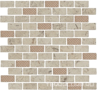 Декор  Антика 3 мозаичный бежевый матовый 30x32 Kerama Marazzi Про Лаймстоун Бежевый 
