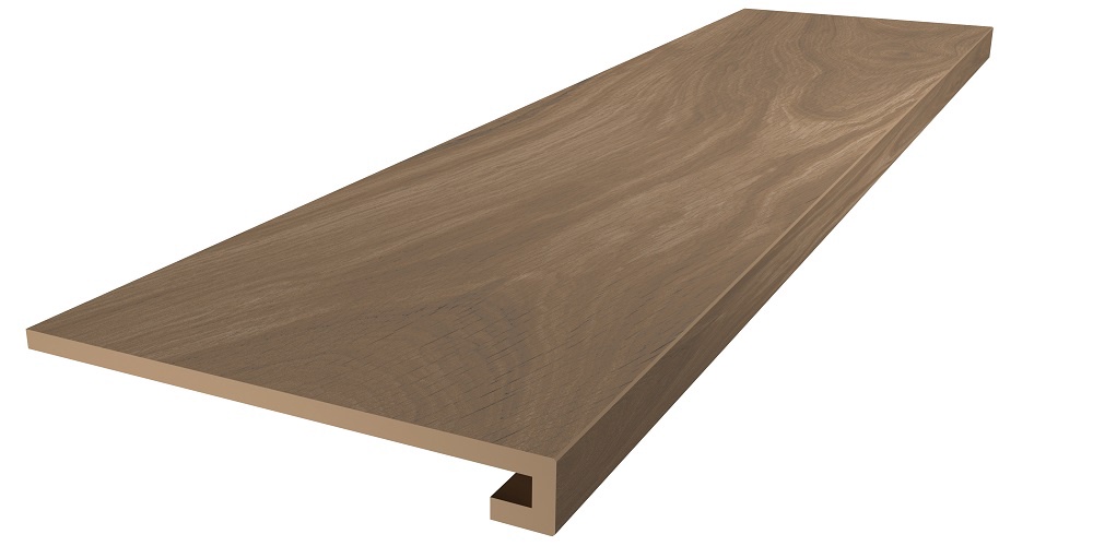Ступень клееная коричневый матовый обрезной 33x119.5 Kerama Marazzi Монтиони Коричневый, фото 7