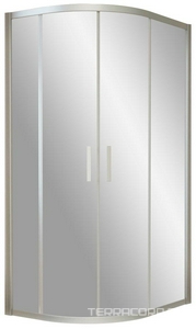Душевое ограждение ZA-F NOVO 120*90 07 01, профиль матовый хром, стекло Прозрачное, (БЕЗ ПОКРЫТИЯ)  ZZ Vegas Glass ZS-F ZA-F NOVO 120*90 07 01
