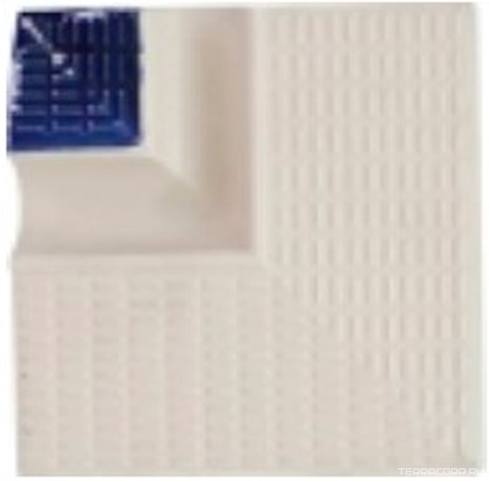 Керамогранит Porcelain Mosaic Swimming Pools Угловой элемент Y16 бежевый-синий 11.5х11.5 Комбинированный, фото 3