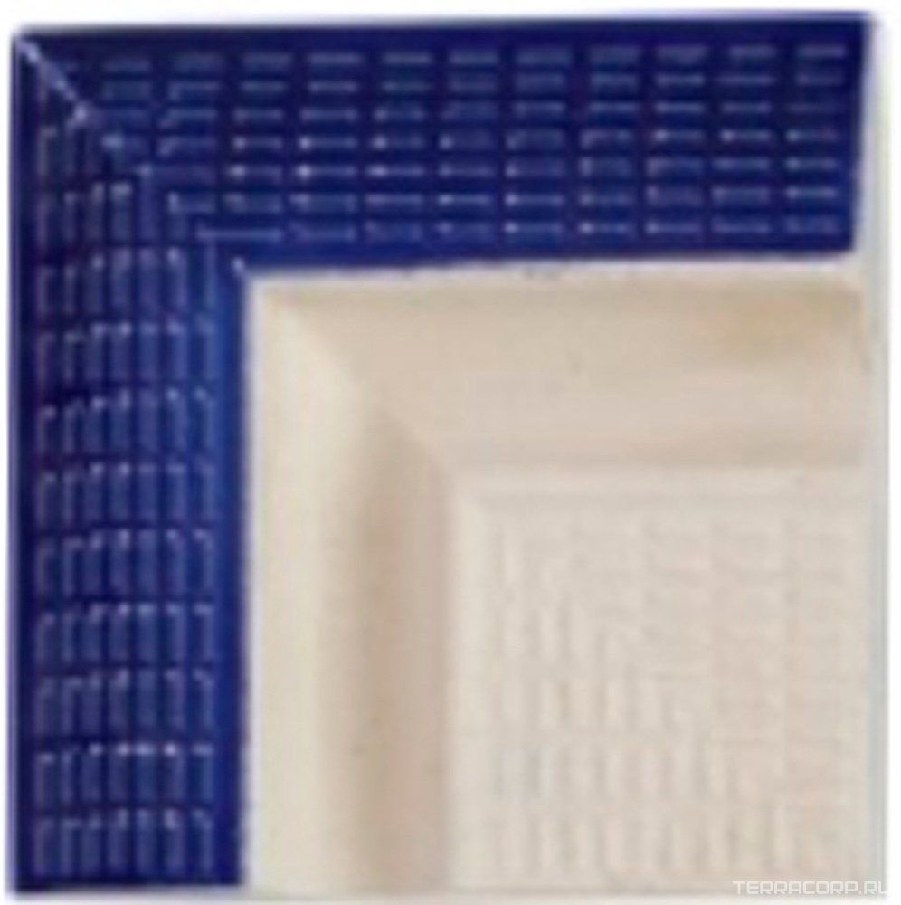 Керамогранит Porcelain Mosaic Swimming Pools Угловой элемент Y15 бежевый-синий 11.5х11.5 Комбинированный, фото 3