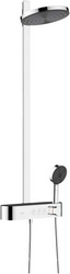 Смеситель термостат д/д, со стац.верхн.душем 260мм, ручной душ, шланг в компл.,(цв.хром), Pulsify S Showerpipe 260 2jet с ShowerTablet Select 400 ZZ