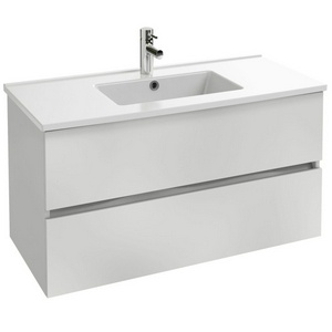 Тумба подвесная  под раковину, 2 ящика /10 /(белый глянцевый) (БЕЗ раковины), ZZ Jacob Delafon TOLBIAC EB2383-J5