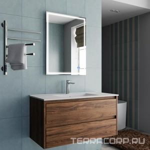 База под раковину подвесная, 2 выкатных ящика, 1006x460xh500мм, без раковины, (цв.C.Oak),  ZZ Vincea Gio VMC-2G100CO