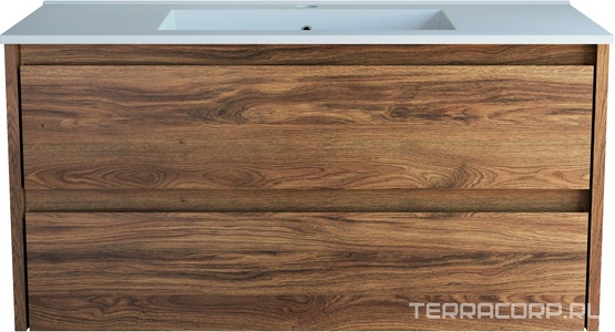 База под раковину подвесная, 2 выкатных ящика, 1006x460xh500мм, без раковины, (цв.C.Oak),  ZZ Vincea Gio VMC-2G100CO