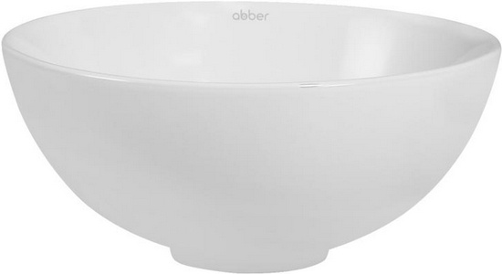 Раковина накладная на столешницу, круглая, 320х320хh140мм, без отв.д/смесит., без перелива, (цв. белый),  ZZ Abber Bequem AC2106