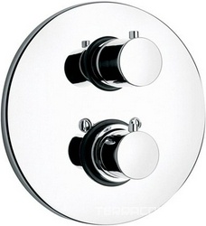 Смеситель-термостат для душа, встраиваемый в стену, с переключателем, (цв.хром), Cox ZZ