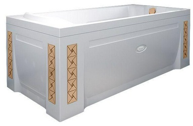 Ванна акрил."ЛАРЕДО", 1700х780,смеситель/излив "Бриз/Ниагара-BRONZE",молдинг бронза на фронт панель, каркас и слив-перелив бронза в компл. XX