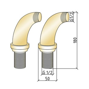 Уголки на борт ванны, цв. золото,  ZZ Boheme Imperiale 617