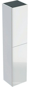 Пенал подвесной 38хh173х36см, две распашн.дверцы, петли справа/слева (реверс), (фасад белое стекло, корпус белый глянцевый лак),крепл.в компл,ZZ Geberit Acanto 500.619.01.2