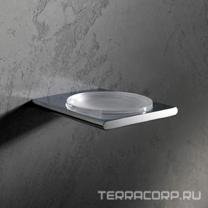 Мыльница настенная (хрусталь матовый, держатель цв.хром),  Keuco Edition 400 11555 019000