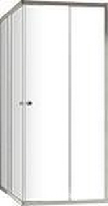 Душ. огражд. квадрат 900(885-910)х900(885-910)хh1900мм, 2 сдвиж.двери, 2 неподв.сегм, (профиль цв.блест.серебро, стекло прозрач.4мм), Huppe  KL Huppe Alpha 2 2.A20103.069.321 / PL SDS