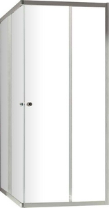 Душ. огражд. квадрат 900(885-910)х900(885-910)хh1900мм, 2 сдвиж.двери, 2 неподв.сегм, (профиль цв.блест.серебро, стекло прозрач.4мм), Huppe  KL Huppe Alpha 2 2.A20103.069.321 / PL SDS