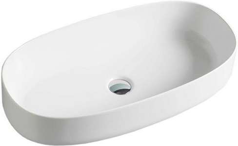 Раковина накладная на столешницу, овальная 680х350хh150мм, без отв.д/смесит., без перелива, (цв. белый),  ArtСeram Cognac COL005 01; 00