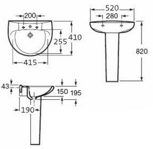 Пьедестал Victoria белый ZZ Roca Виктория 337390000