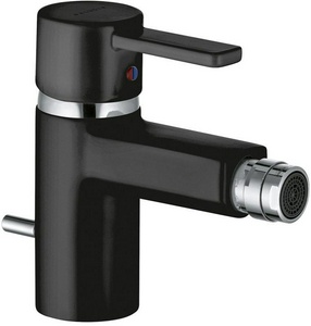 Смеситель для биде, однорычажный, с дон. клап., гибк.подвод., черный-хром XX Kludi Zenta 385308675