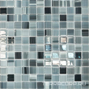 Мозаика Мастера Керамики Stone Мозаика JSM-CH1023 серая полосатаяZZ32.7x32.7 XX Коричневый 