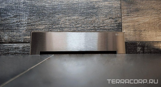 Дренажный канал 360мм, стеновой, готовый компл, сифон d50 выход вбок 48л/мин, ножки, решётка (цв.мат.хром),  ZZ Pestan Confluo Wall 13100060