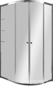 Душ.уголок 1200х1000хh2000мм,R550,ассиметричный, 2 раздвижн.двери с 2 непод.сегм,"Левый",полки слева, вход 530мм,(ст/проз,6мм,фурн.цв.хром)  ZZ Cezares Anima ANIMA-RH-2-120/100-C-Cr-L / ANIMA-W-RH-2-120/100-C-Cr-L