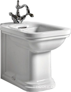 Биде 37х55см, с 1 отв.д/смес., без крепл. к полу арт.7603 хх, (накладка отверстия перелива цв.хром),  ZZ Kerasan Waldorf 4121K1