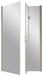 Душевое ограждение , 90*90 см, дверь складная, духсекционная, правое, профиль хром глянец, стекло сатин с покрытием QuickNano ZZ Vegas Glass GPS-Fis GPS-Fis 90*90 08 10 + QuickNano