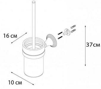 Ерш для унитаза, настенный, хром ZZ Fixsen Best FX-71613