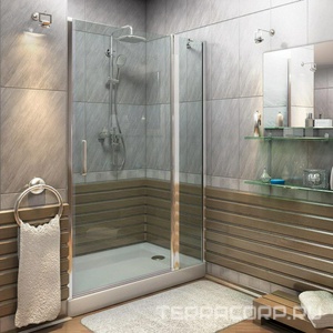 Душевое ограждение "Пандора" WTW-140-C-CH 1400 мм (для Г-образного или как дверь в нишу) проф.хром, прозрачн.стекло, БЕЗ поддона, БЕЗ боковой части ZZ Good Door PANDORA ПД00074