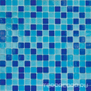 Мозаика Мастера Керамики Glass Мозаика MC128 (чип 2x2 мм) сине-голубой миксZZXX32.7x32.7 Голубой 